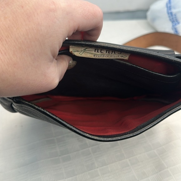 Vintage Kerr's Natl. Capital Gun Club Buckle Leather Belt and Pouch in black - Picture 6 of 10